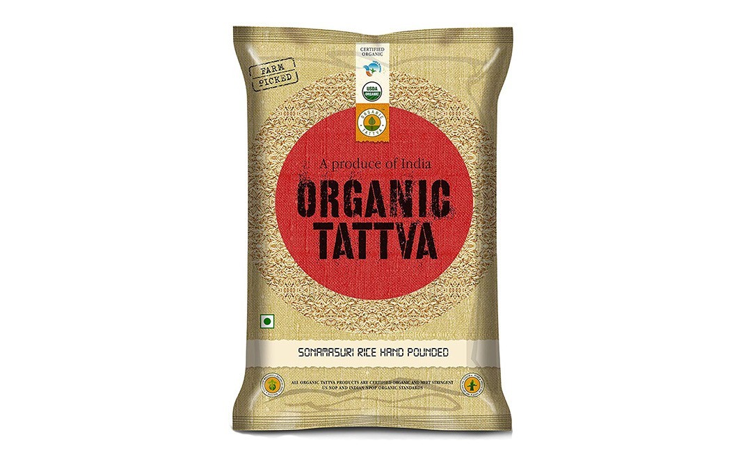 Organic Tattva Sonamasuri Rice Hand Pounded    Pack  5 kilogram